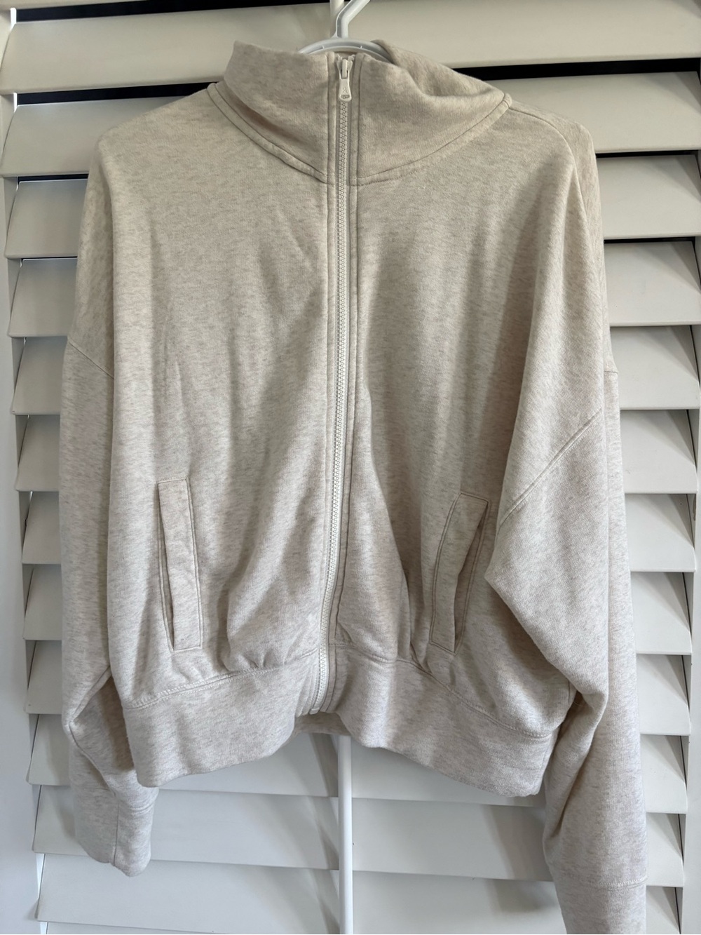 Lou & Grey Soft Cream Zip-Up Sweatshirt